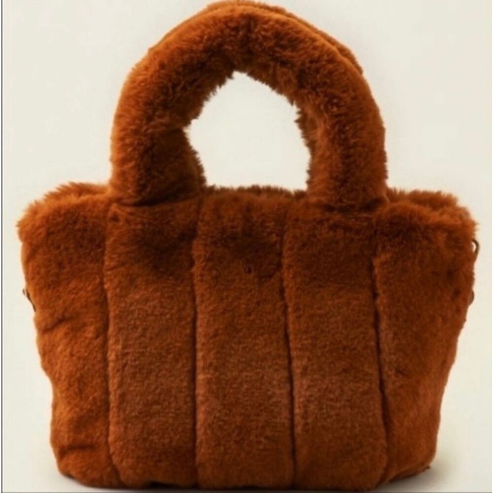 Free People Dolce Faux Fur Tote | Brown